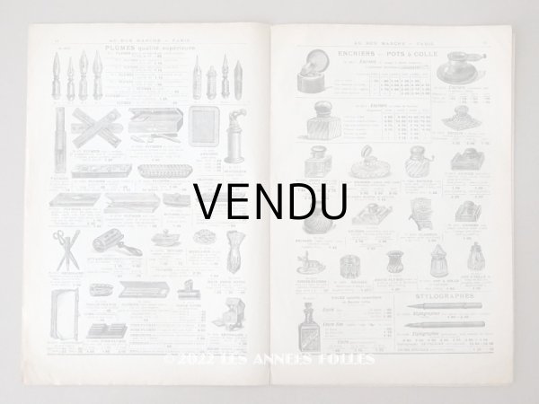 画像1: 1900年頃 アンティーク ボンマルシェのカタログ 文具 パペトリー CATALOGUE DE PAPETERIE ET ARTICLES DE BUREAU - AU BON MARCHE - (1)