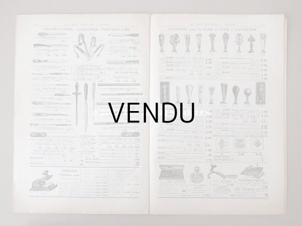 画像12: 1900年頃 アンティーク ボンマルシェのカタログ 文具 パペトリー CATALOGUE DE PAPETERIE ET ARTICLES DE BUREAU - AU BON MARCHE - (12)