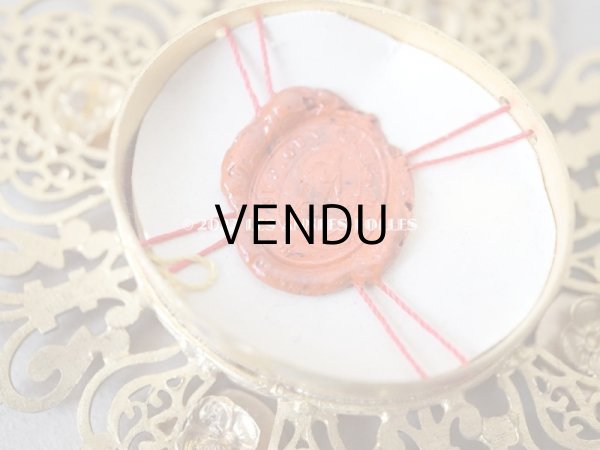 画像8: 19世紀 アンティーク ルリケール 聖遺物のペンダント エナメル加工 聖人の遺品　Saint François-Régis Clet (8)