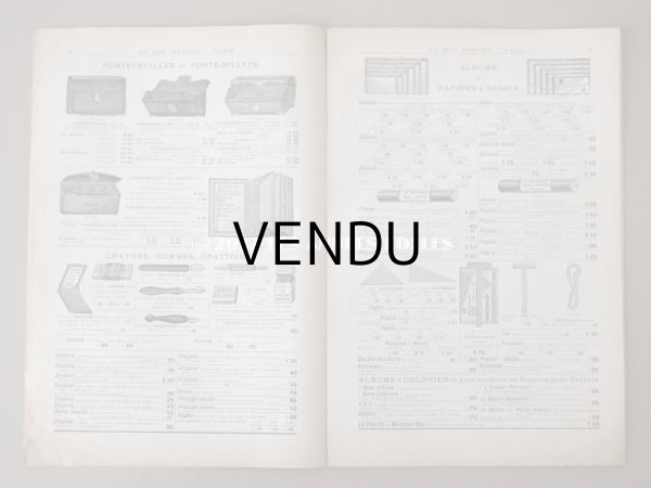 画像8: 1900年頃 アンティーク ボンマルシェのカタログ 文具 パペトリー CATALOGUE DE PAPETERIE ET ARTICLES DE BUREAU - AU BON MARCHE - (8)