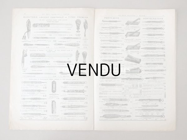 画像11: 1900年頃 アンティーク ボンマルシェのカタログ 文具 パペトリー CATALOGUE DE PAPETERIE ET ARTICLES DE BUREAU - AU BON MARCHE - (11)