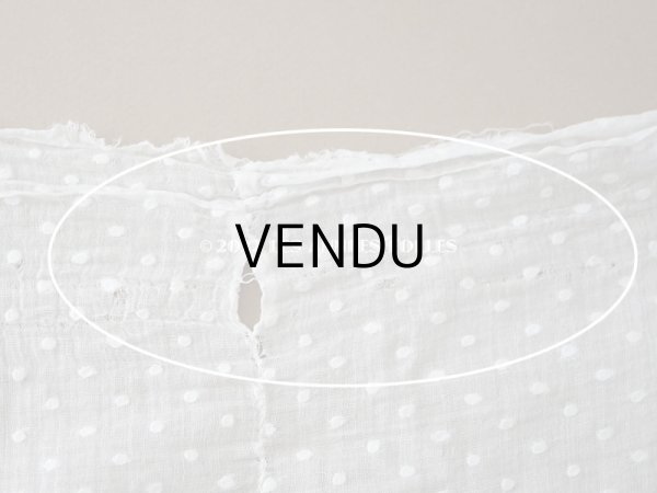 画像8: アンティーク  ドットの刺繍入り コットン生地 78×224cm (8)