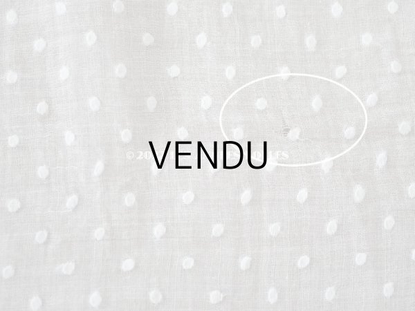 画像16: アンティーク  ドットの刺繍入り コットン生地 78×224cm (16)