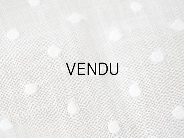 画像3: アンティーク  ドットの刺繍入り コットン生地 78×224cm (3)