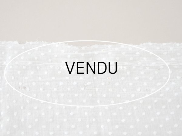 画像7: アンティーク  ドットの刺繍入り コットン生地 78×224cm (7)