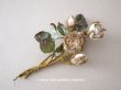 画像1: 19世紀 ナポレオン3世時代 アンティーク 薔薇のブーケの布花 パウダーピンク (1)