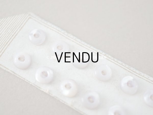 画像6: 1920年 アンティーク マザーオブパール製 極小 ボタン 乳白色 6mm 12ピース シェルボタン  (6)