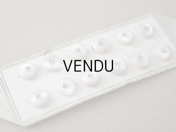 画像10: 1920年 アンティーク マザーオブパール製 極小 ボタン 乳白色 6mm 12ピース シェルボタン  (10)