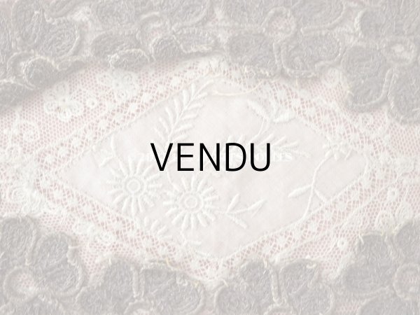 画像5: アンティーク シルク製　ロココモチーフ＆花かごのレース&ロココトリム カルトナージュボックス  (5)