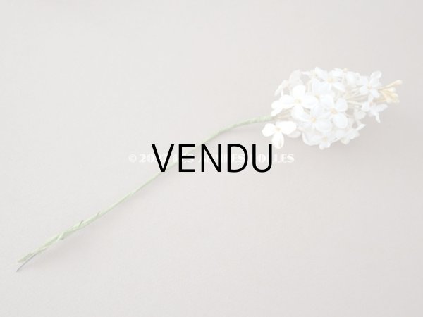 画像5: 19世紀 アンティーク ホワイトライラックの布花  (5)