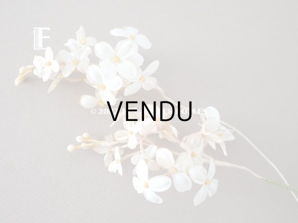 画像14: 19世紀 アンティーク ホワイトライラックの布花  (14)