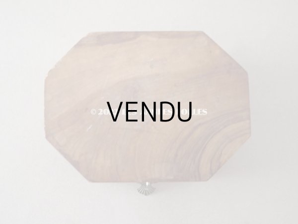 画像16: アンティーク モシュリンヌ　鈴蘭のジュエリーボックス パウダーブルーのシルク製クッション (16)