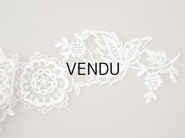 画像5: アンティーク　花モチーフのレース  約2.2cm 幅5cm (5)