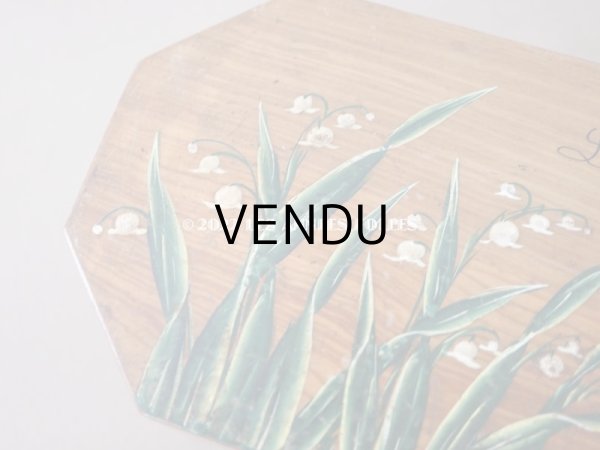 画像5: アンティーク モシュリンヌ　鈴蘭のジュエリーボックス パウダーブルーのシルク製クッション (5)