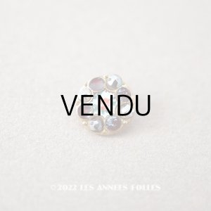 画像: 19世紀末 アンティーク エナメルボタン 薔薇 ハンドペイント マーカサイト＆グラスストーン 9mm