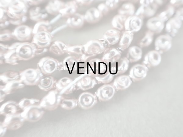 画像4: 1920年代 アンティーク 極小 スフレビーズ 淡いメタリックピンク　吹きガラス製 ビーズ 3mm  (4)