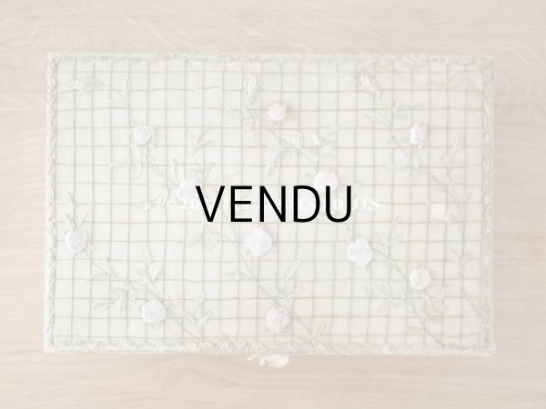 画像6: アンティーク 薔薇のロココモチーフのガーランド 大きなカルトナージュボックス パウダーピンク 48×32.5×9.5cm (6)