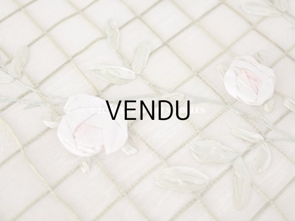 画像7: アンティーク 薔薇のロココモチーフのガーランド 大きなカルトナージュボックス パウダーピンク 48×32.5×9.5cm (7)