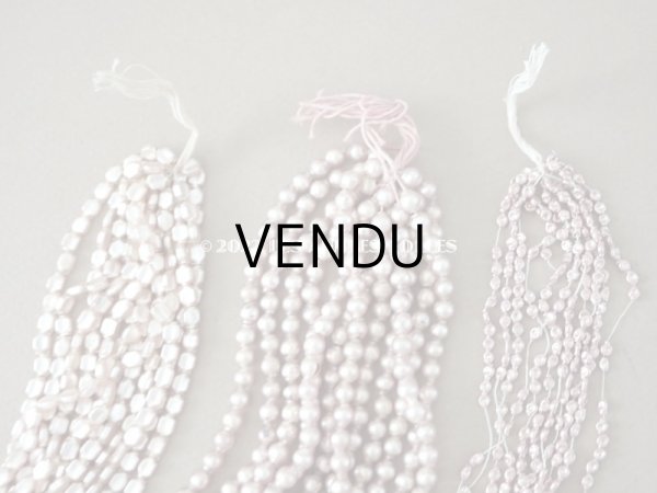 画像6: 1920年代 アンティーク 極小 スフレビーズ 淡いメタリックピンク　吹きガラス製 ビーズ 3mm  (6)