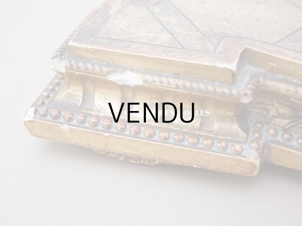 画像10: 19世紀 アンティーク 木製の台座　ゴールド 花のモチーフ (10)