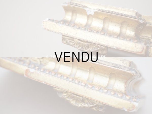 画像6: 19世紀 アンティーク 木製の台座　ゴールド 花のモチーフ (6)