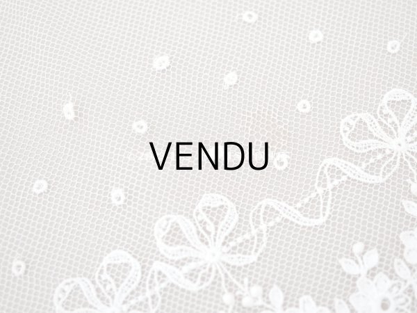 画像9: アンティーク リボン＆花のガーランド 小さなポンポン付 幅広レース   幅18cm (9)