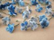 画像2: アンティーク 布花材料  ベルベットの花びらのセット 40ピースのセット ブルー　15mm (2)