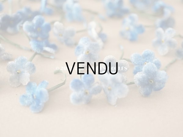 画像2: アンティーク 布花材料  ベルベットの花びらのセット 40ピースのセット ブルー　15mm (2)