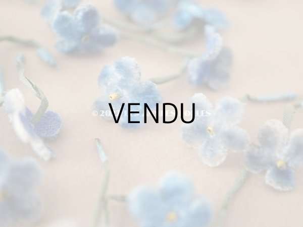 画像3: アンティーク 布花材料  ベルベットの花びらのセット 40ピースのセット ブルー　15mm (3)