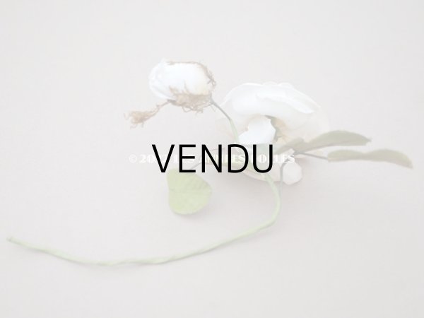 画像13: 19世紀 アンティーク 白薔薇の布花  (13)