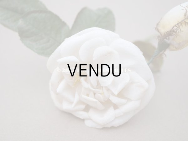 画像11: 19世紀 アンティーク 白薔薇の布花  (11)