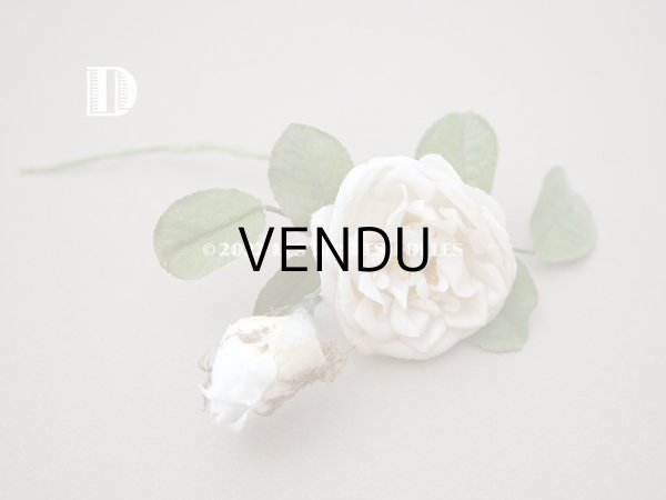 画像14: 19世紀 アンティーク 白薔薇の布花  (14)