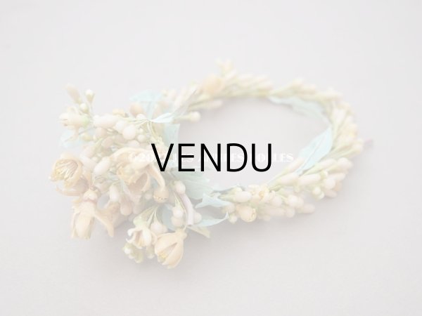 画像3: アンティーク ワックスフラワーのティアラ ウェディング 結婚式  (3)