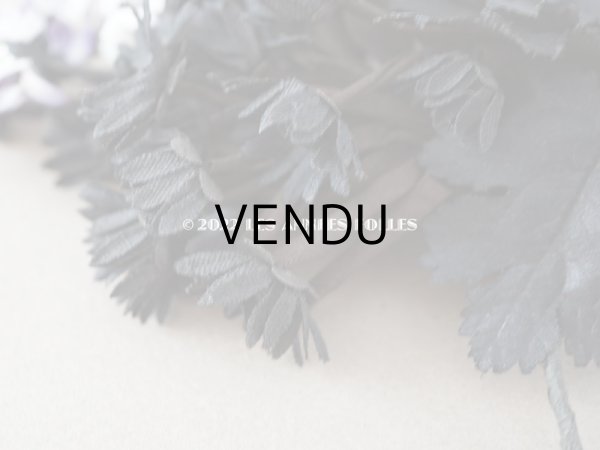 画像5: 1900年頃 アンティーク デイジーの布花　黒い花＆ホワイト・パープルの花 (5)