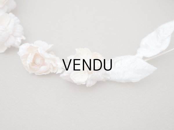 画像7: アンティーク パウダーピンクの花冠 ティアラ　ヴェールガール (7)