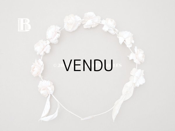 画像9: アンティーク パウダーピンクの花冠 ティアラ　ヴェールガール (9)