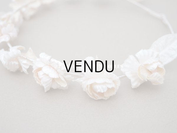 画像12: アンティーク パウダーピンクの花冠 ティアラ　ヴェールガール (12)