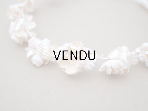 画像13: アンティーク パウダーピンクの花冠 ティアラ　ヴェールガール (13)