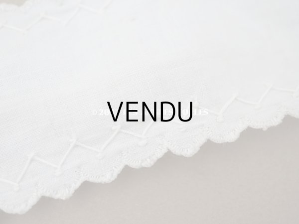画像5: アンティーク ドット刺繍入り　スカラップレース コットン製　幅5.7cm (5)