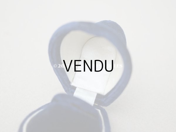 画像9: 【クリスマスセール2022対象外】19世紀 アンティーク リングボックス ナイトブルーのベルベット ジュエリーボックス  (9)