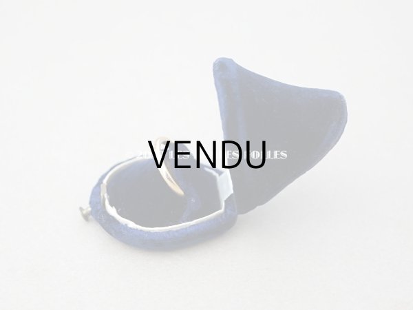 画像8: 【クリスマスセール2022対象外】19世紀 アンティーク リングボックス ナイトブルーのベルベット ジュエリーボックス  (8)