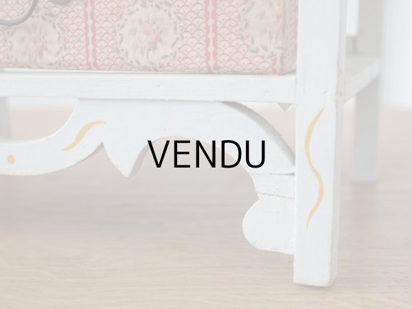 画像7: 【セール対象外】【クーポン対象外】アンティーク カルトナージュチェスト  薔薇模様 (7)