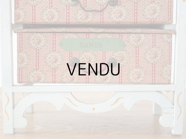 画像20: 【セール対象外】【クーポン対象外】アンティーク カルトナージュチェスト  薔薇模様 (20)