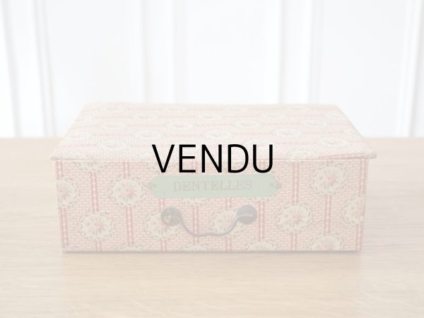 画像9: 【セール対象外】【クーポン対象外】アンティーク カルトナージュチェスト  薔薇模様 (9)