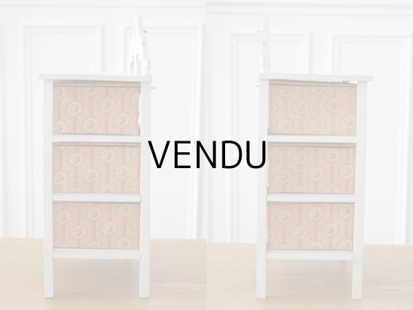 画像4: 【セール対象外】【クーポン対象外】アンティーク カルトナージュチェスト  薔薇模様 (4)