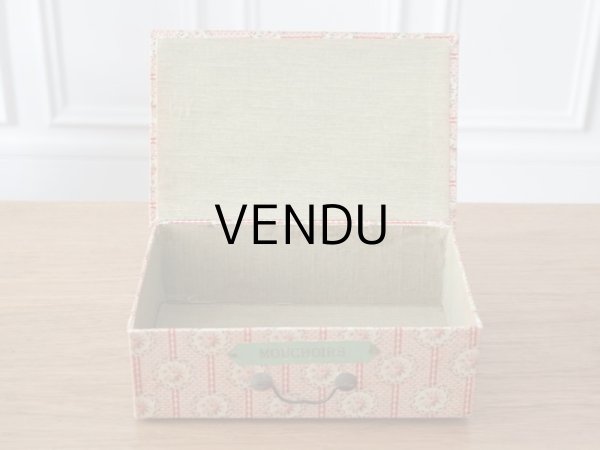 画像14: 【セール対象外】【クーポン対象外】アンティーク カルトナージュチェスト  薔薇模様 (14)