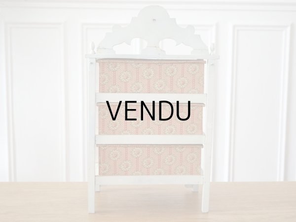 画像3: 【セール対象外】【クーポン対象外】アンティーク カルトナージュチェスト  薔薇模様 (3)