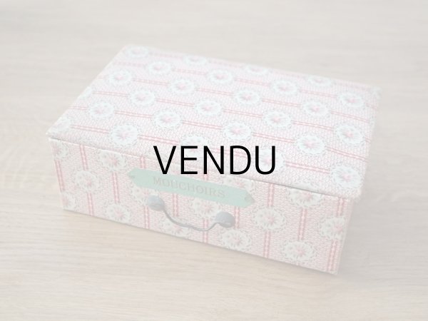 画像13: 【セール対象外】【クーポン対象外】アンティーク カルトナージュチェスト  薔薇模様 (13)