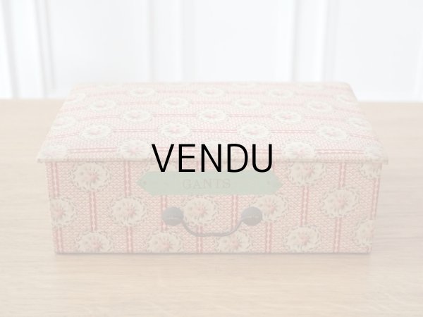 画像17: 【セール対象外】【クーポン対象外】アンティーク カルトナージュチェスト  薔薇模様 (17)