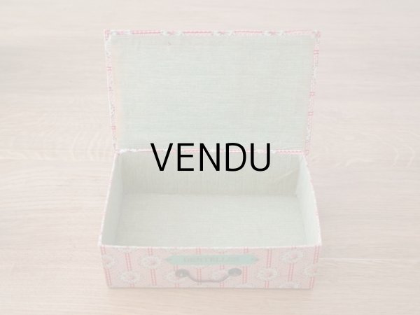 画像12: 【セール対象外】【クーポン対象外】アンティーク カルトナージュチェスト  薔薇模様 (12)